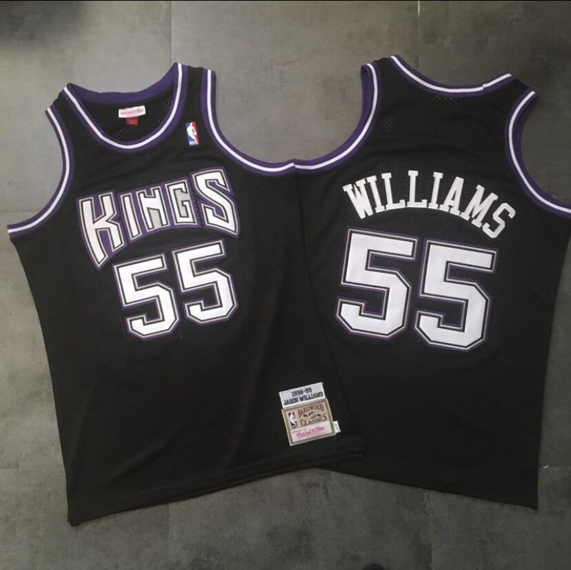 Sacramento Kings Jason Williams black regular season basketball retro jersey
