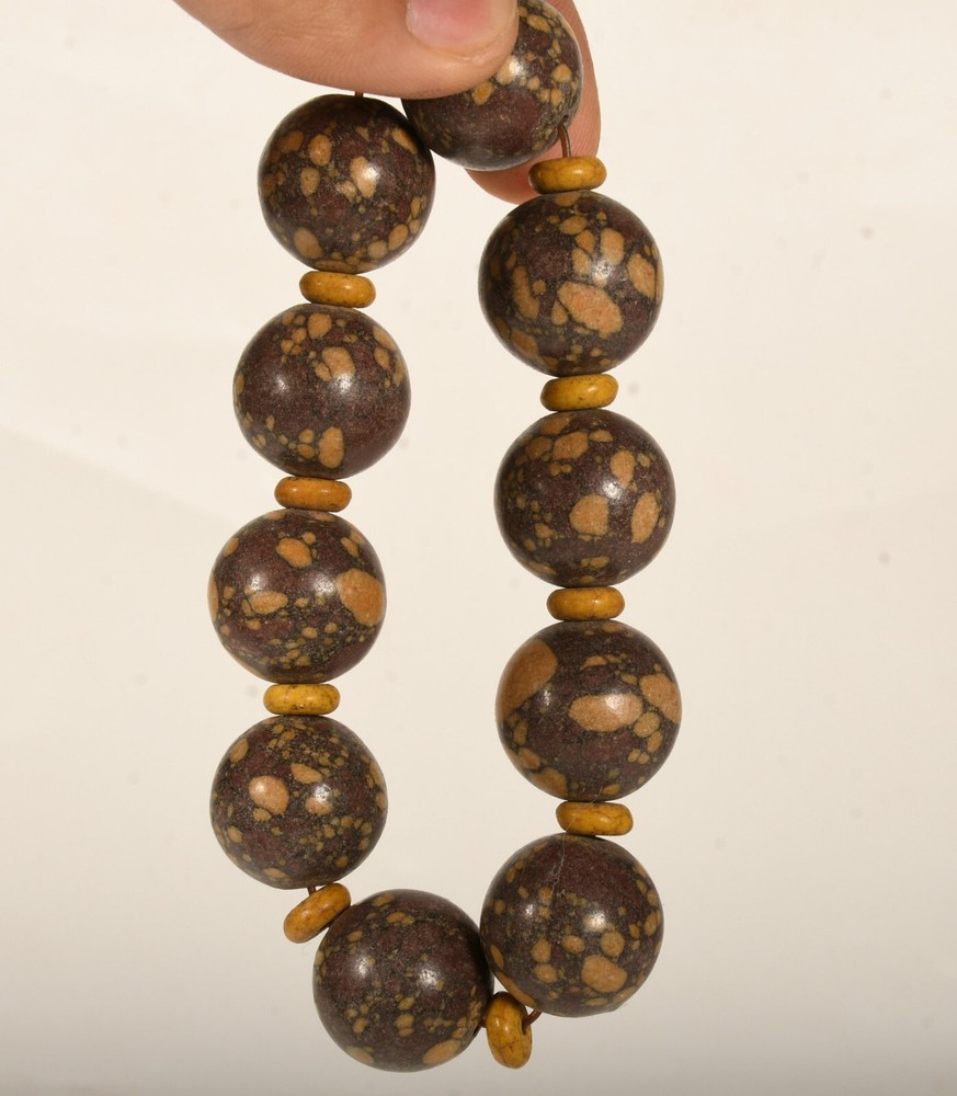 12CM Hongshan Culture Old Jade Elasticity String Bunch Bracelet Bracelets