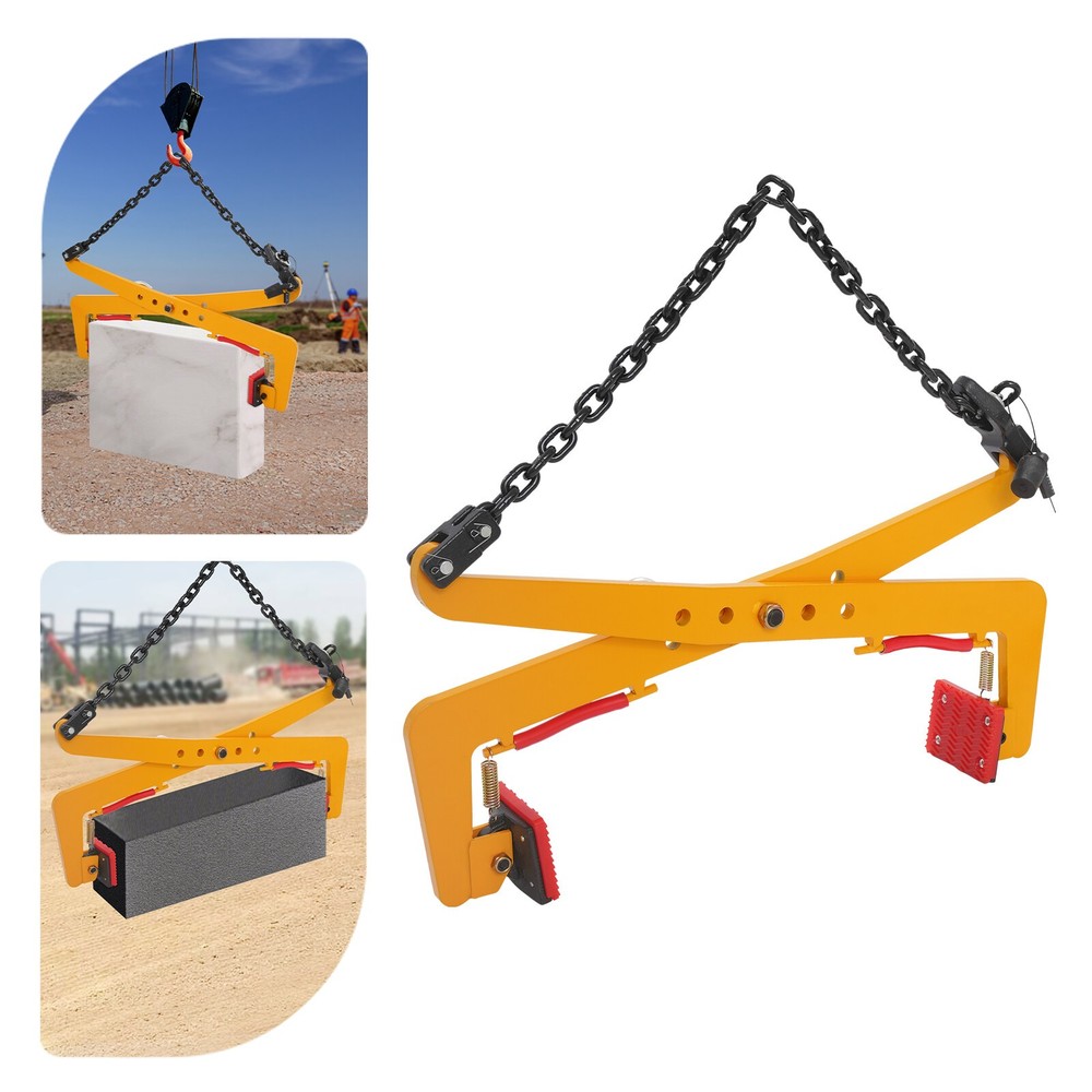 Heavy Duty Stone Lifting Clamp 500kg1102.31lbs Stone Lifting Clamp Yellow Black