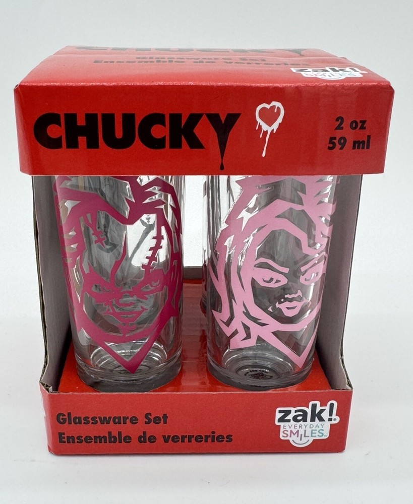 Chucky Valentines Day Gift Shot Glasses Set Of 4 Horror Classic Couples-image