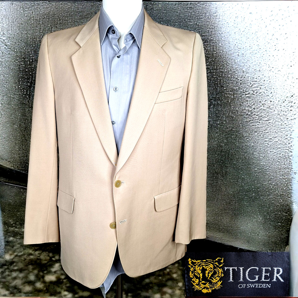 Tiger of Sweden Jacket Sport Coat Mens 40R Light Beige DV Wool