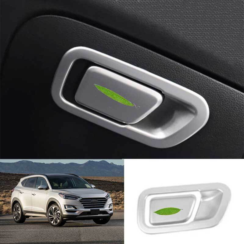 Matte Silver Co-Pilot Storage Box Handle Cover Trim For Hyundai Tucson 19-2021