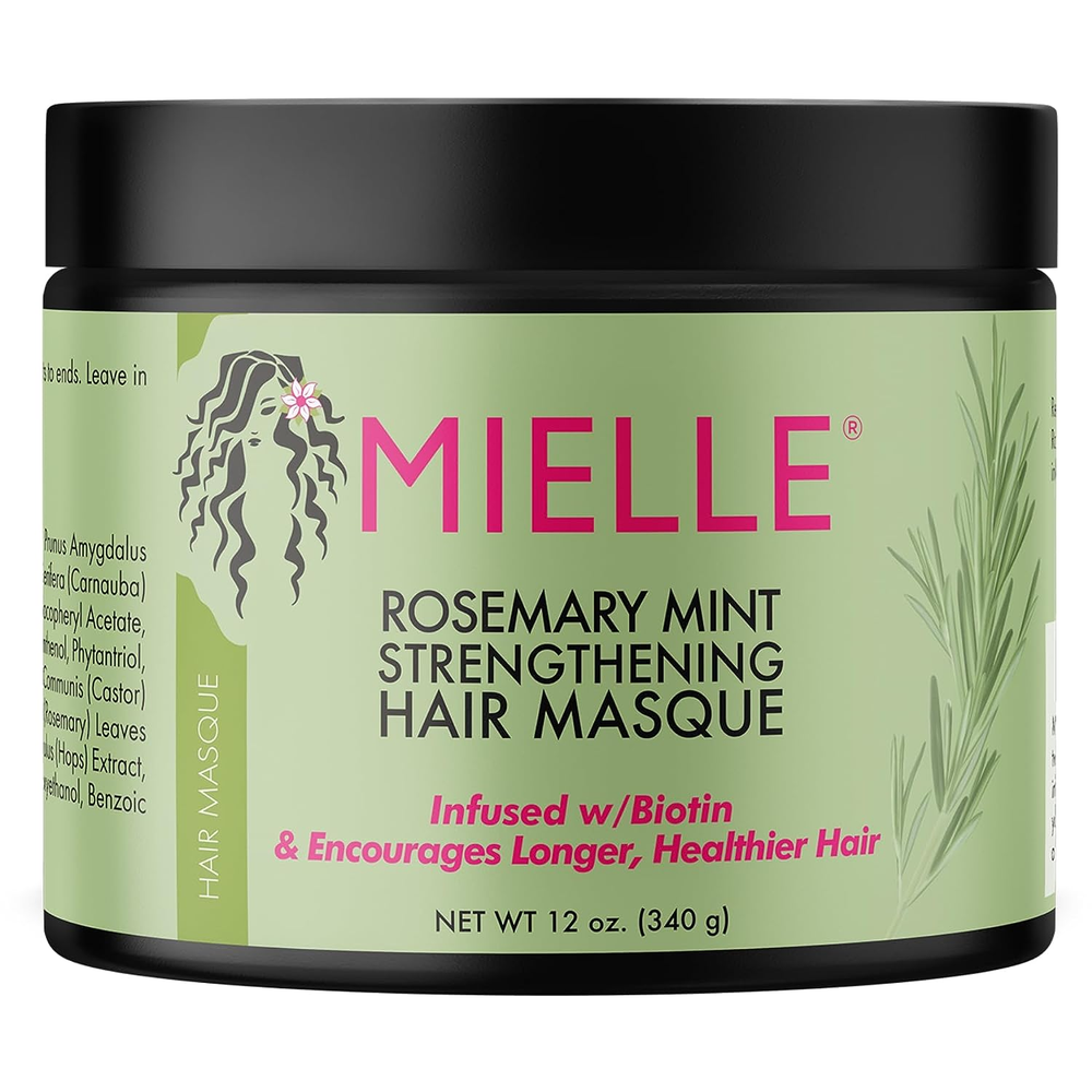 Rosemary Mint Strengthening Hair Masque, Essential Oil & Biotin Deep Treatment,
