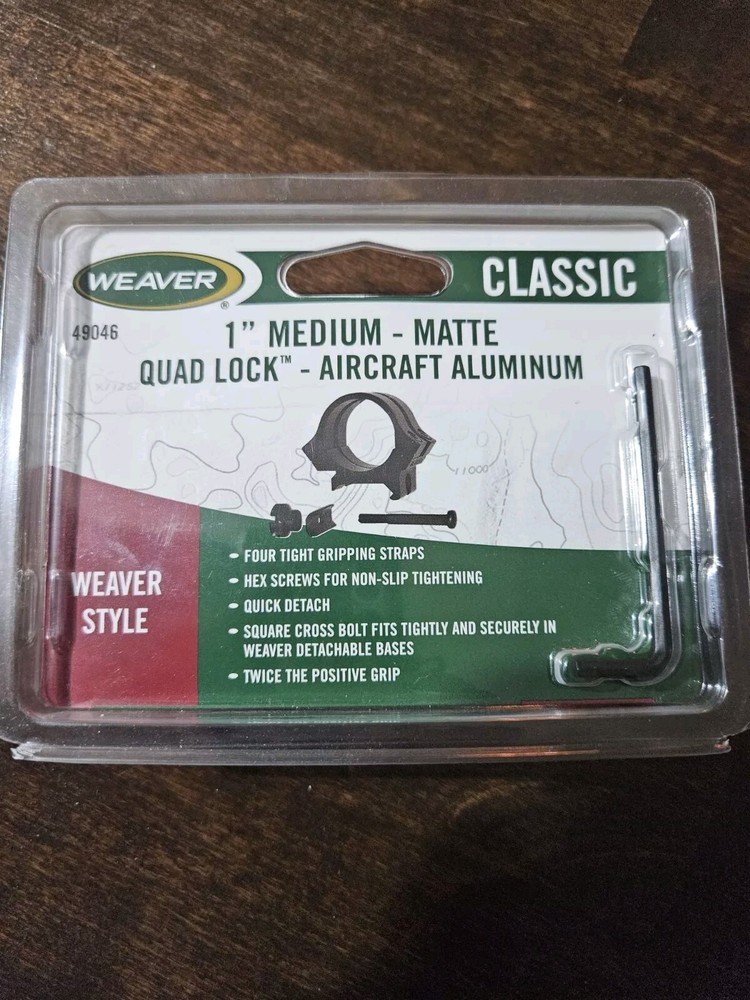 Montaje de mira telescópica de aluminio Weaver de 1