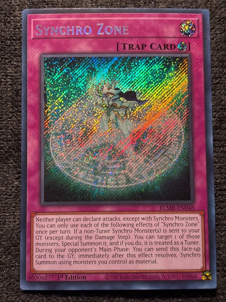 Synchro Zone NM BLMR-EN048 Secret Rare 1st Ed Foil Bleed Yugioh Card
