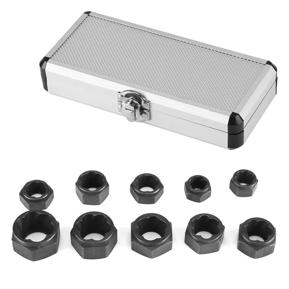 10-Piece Impact Bolt and Nut Remover Set with Screw Extractor
