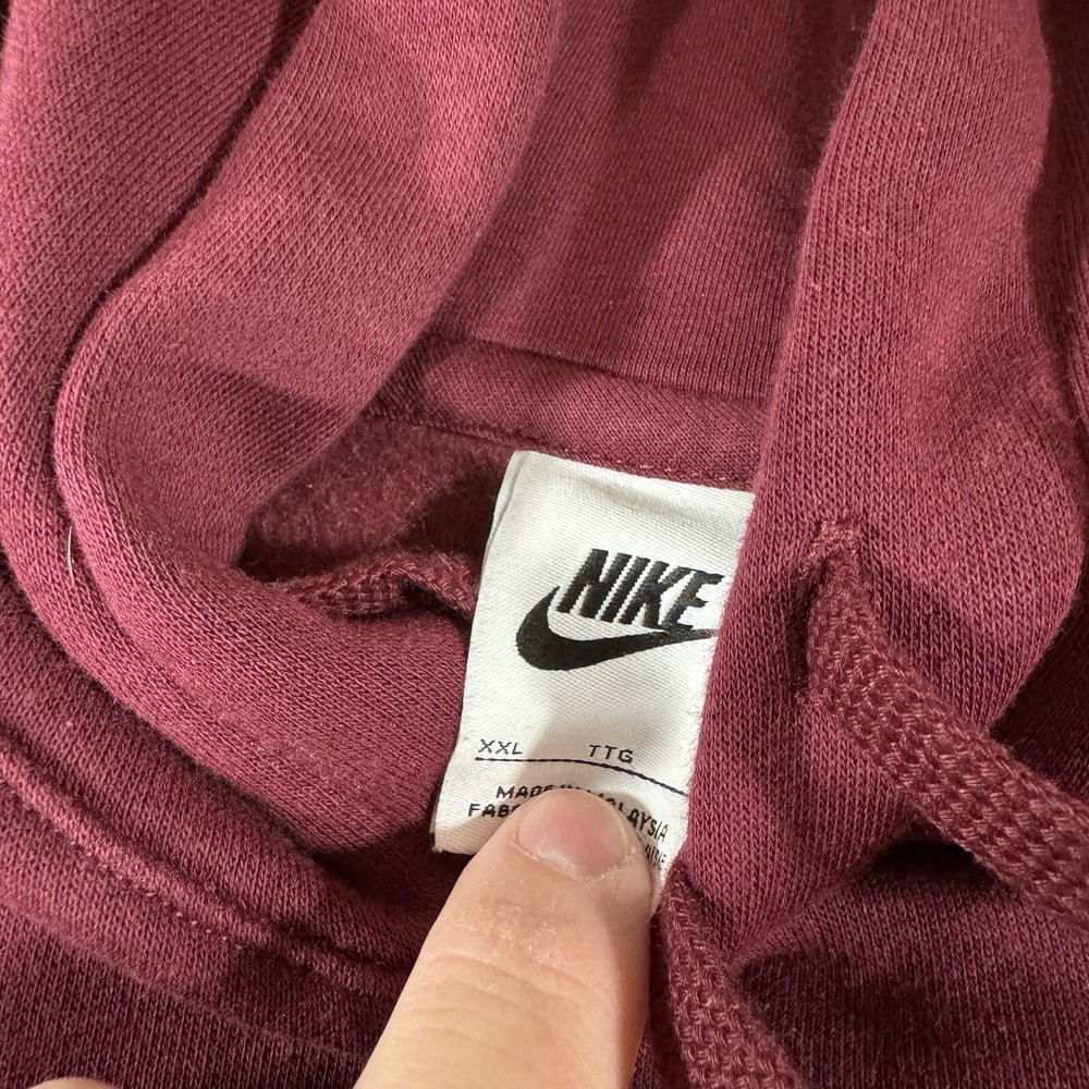Nike Mens XXL Red Maroon Swoosh Freedom Hoodie Sweatshirt