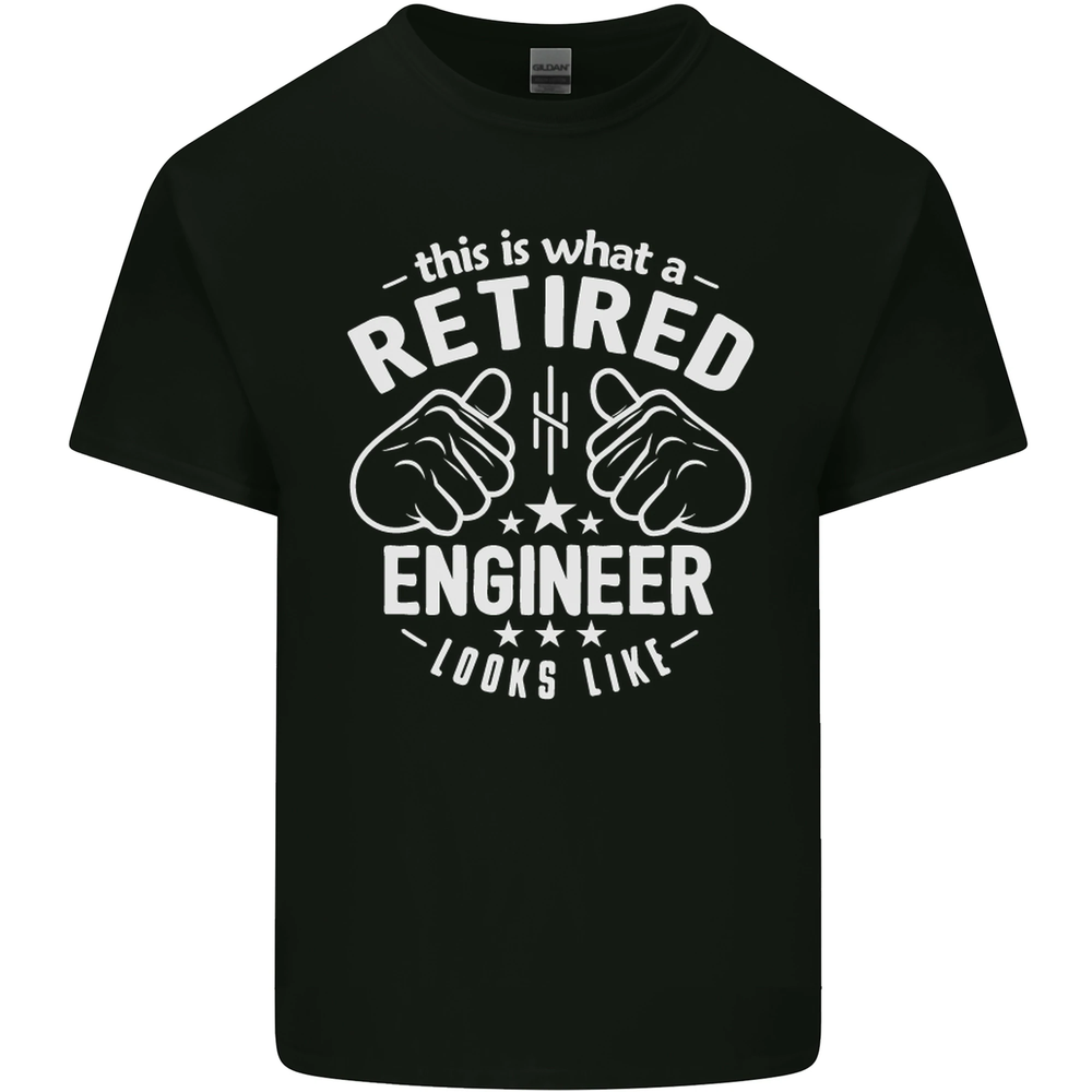 This Is What a Retired Engineer Looks Like Mens Cotton T-Shirt Tee Top