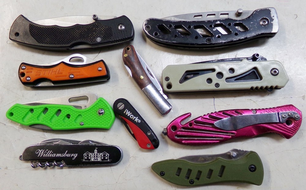 10 Assorted Pocket Knives with A-Bolt See-Thru Mounts and 336 1