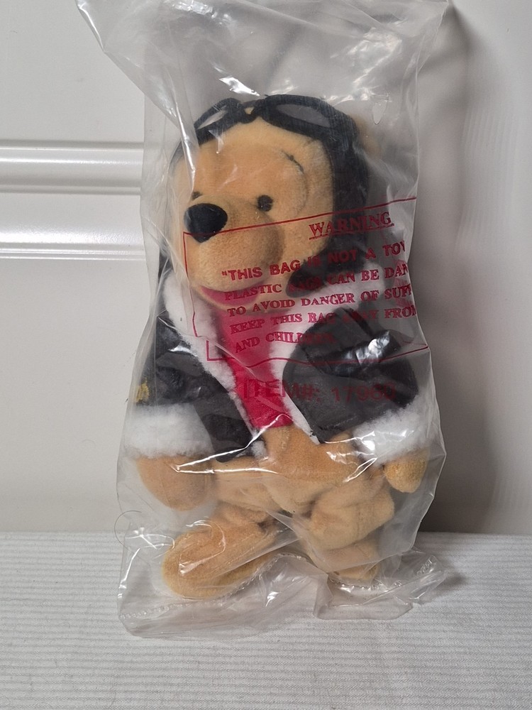Disney Store Mini Bean Bag Plush Winnie The Pooh Pilot 8