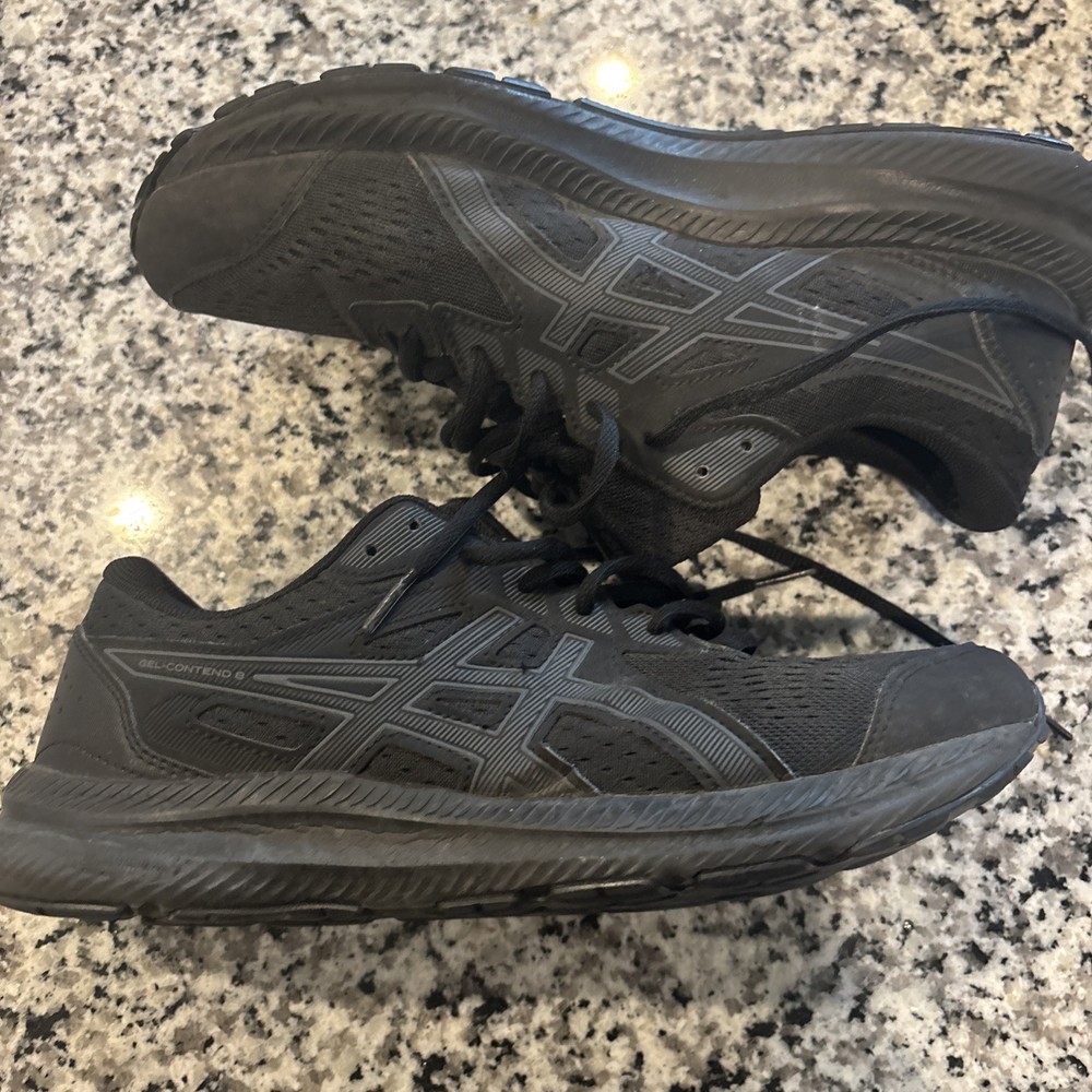 ASICS Gel Contend Mens Running Shoes Black Size 8.5 Athletic Sneakers