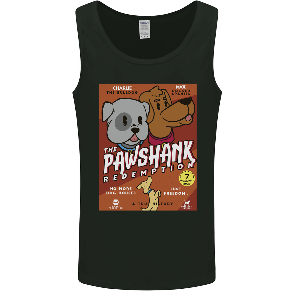 Pawshank Redemtion Funny Dog Parody Mens Vest Tank Top