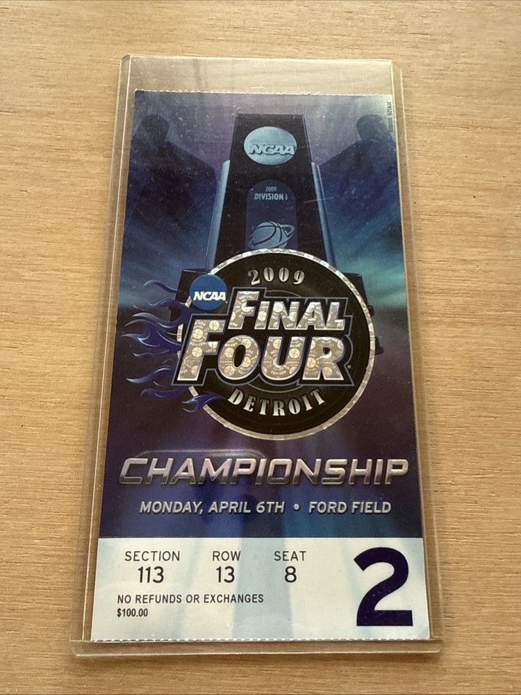 2009 NCAA Final Four Authentic Game Used Ticket Stub Monday Session Rare Collectible