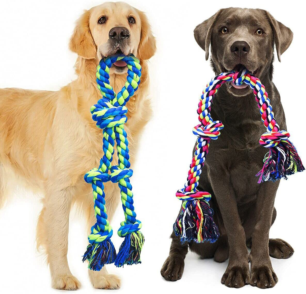 Dog Rope Toys for Large and Medium Aggressive Chewers, 2 Pack Heavy Duty Dog Rop