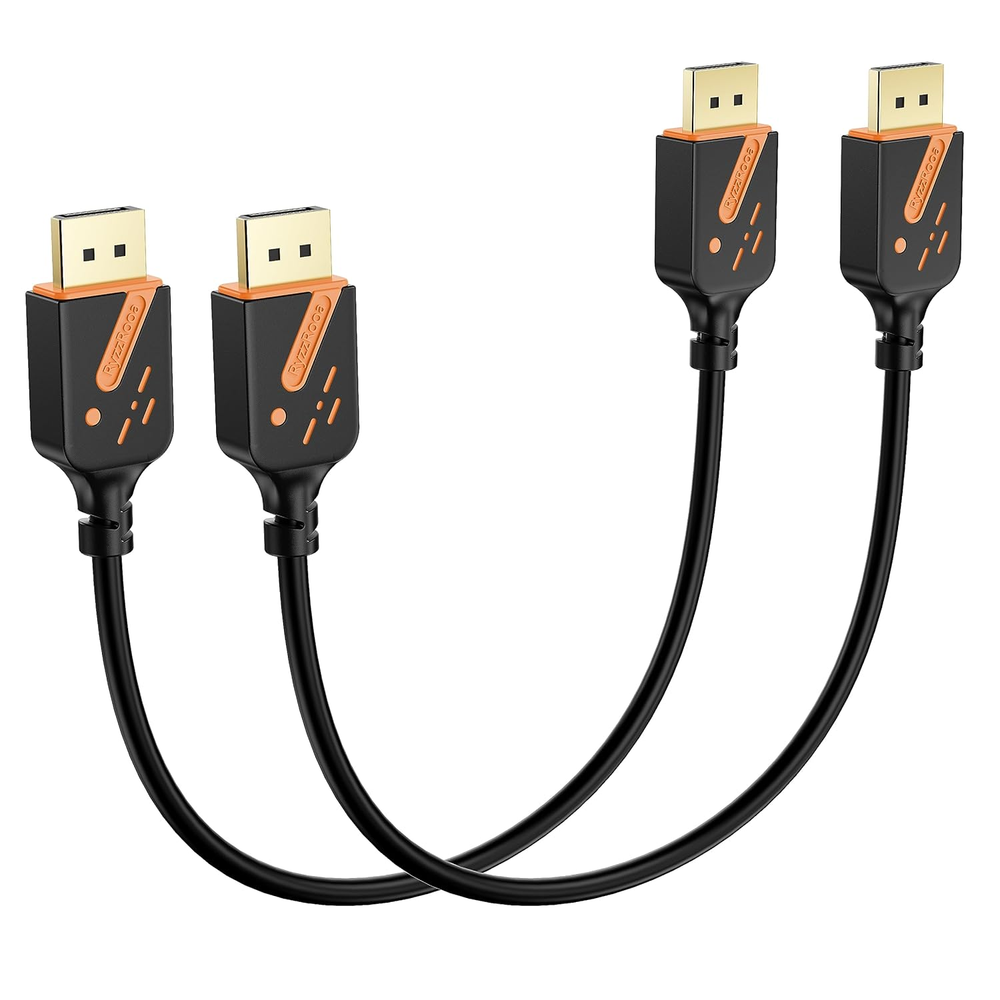 1 FT Short DisplayPort Cable 2-Pack, 4K DP to DP Male Cable for Monitors