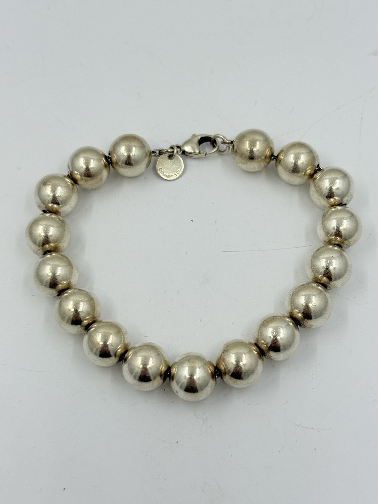 Tiffany & Co Sterling Silver 10mm Ball Bead Bracelet 18g