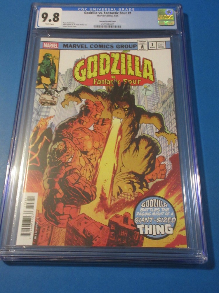 Godzilla vs Fantastic Four 1 Harren variant CGC 9.8 NM MT pristine high grade