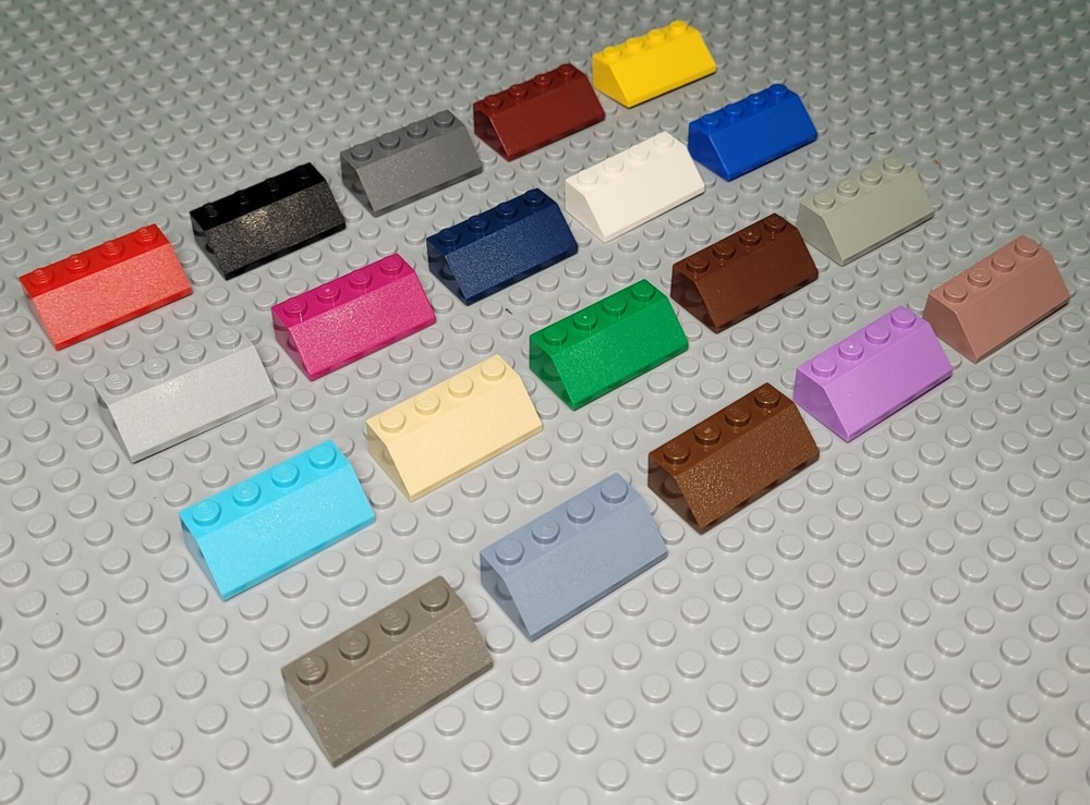 LEGO 3037 Brick Slope Roof Tile 2x4 Select Colour Pack of 20.