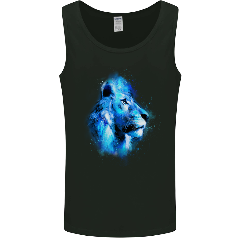 Lion Watercolour Mens Vest Tank Top