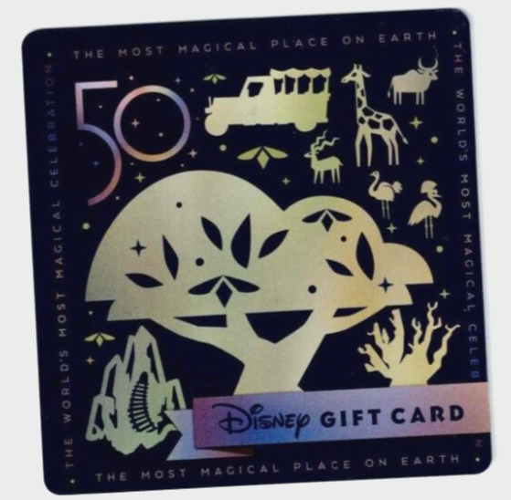 Disney 50th Anniversary Animal Kingdom Gift Card No Value Ships Combined  -image