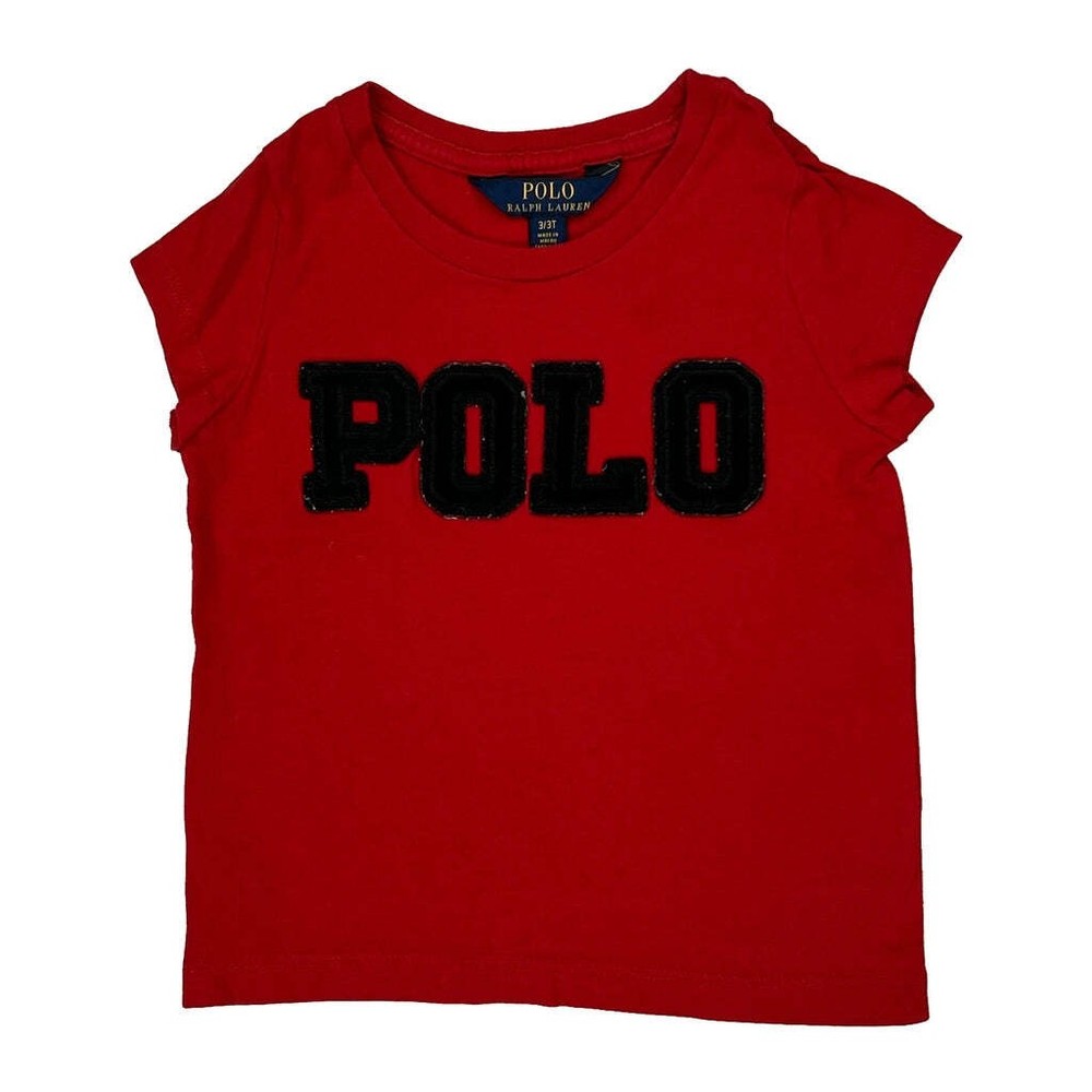 Age 3 Polo By Ralph Lauren T-Shirt - XS Red Cotton