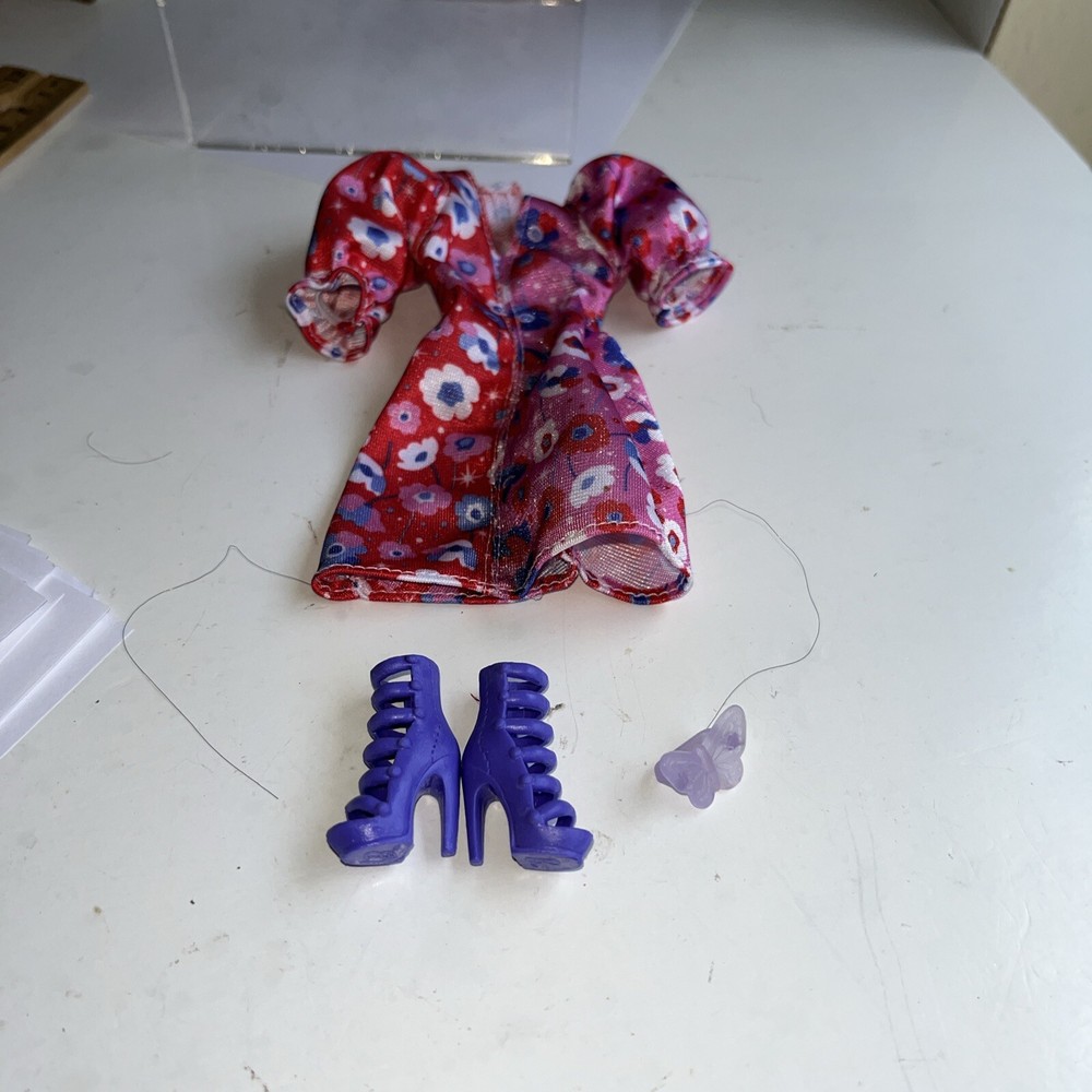 Barbie Fashionista 177 Purple Hells Butterfly Dress Outfit for Dolls