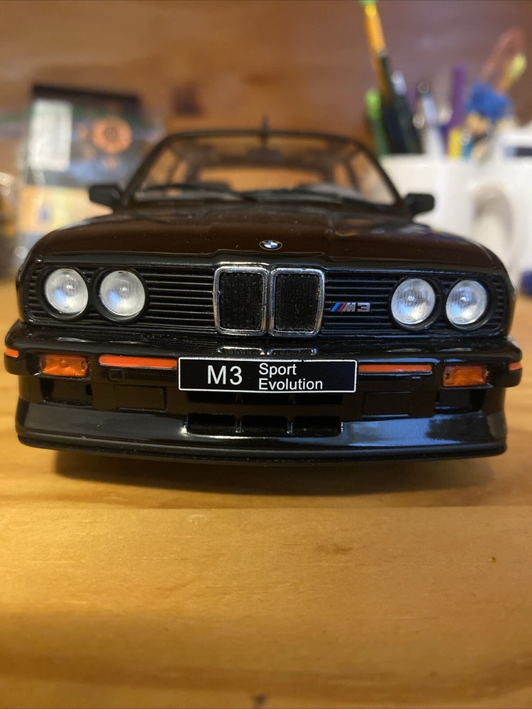 SOLIDO 1990 BMW M3 E30 SPORT EVO 1/18 DIECAST MODEL CAR BLACK S1801501