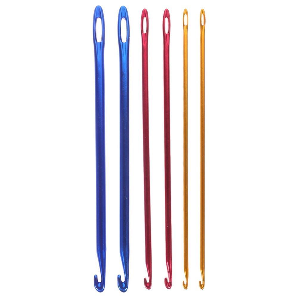 6 Pcs Needles for Knitting Crochet Hooks Accessories Carpet Weaving