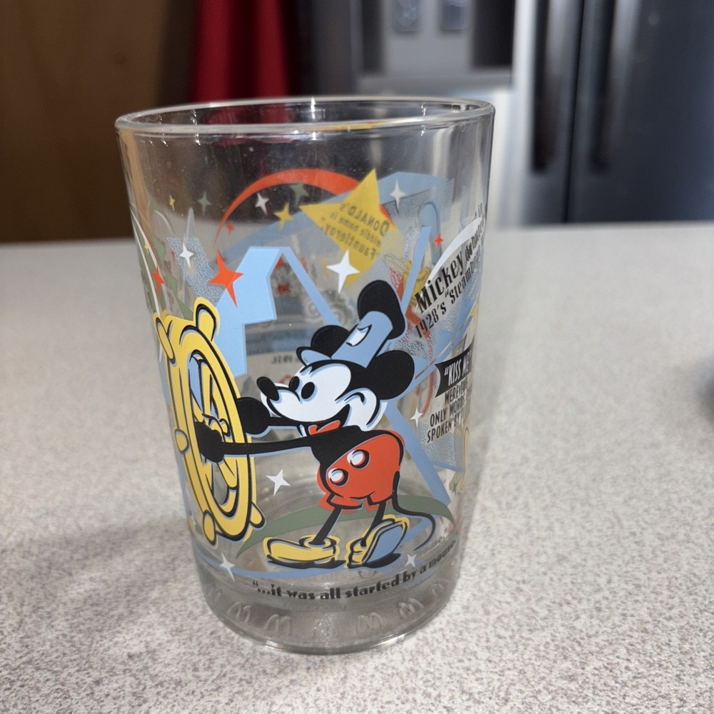 McDonald’s Walt Disney World 100 Years Of Magic Glass Cup Mickey Mouse 16 Oz