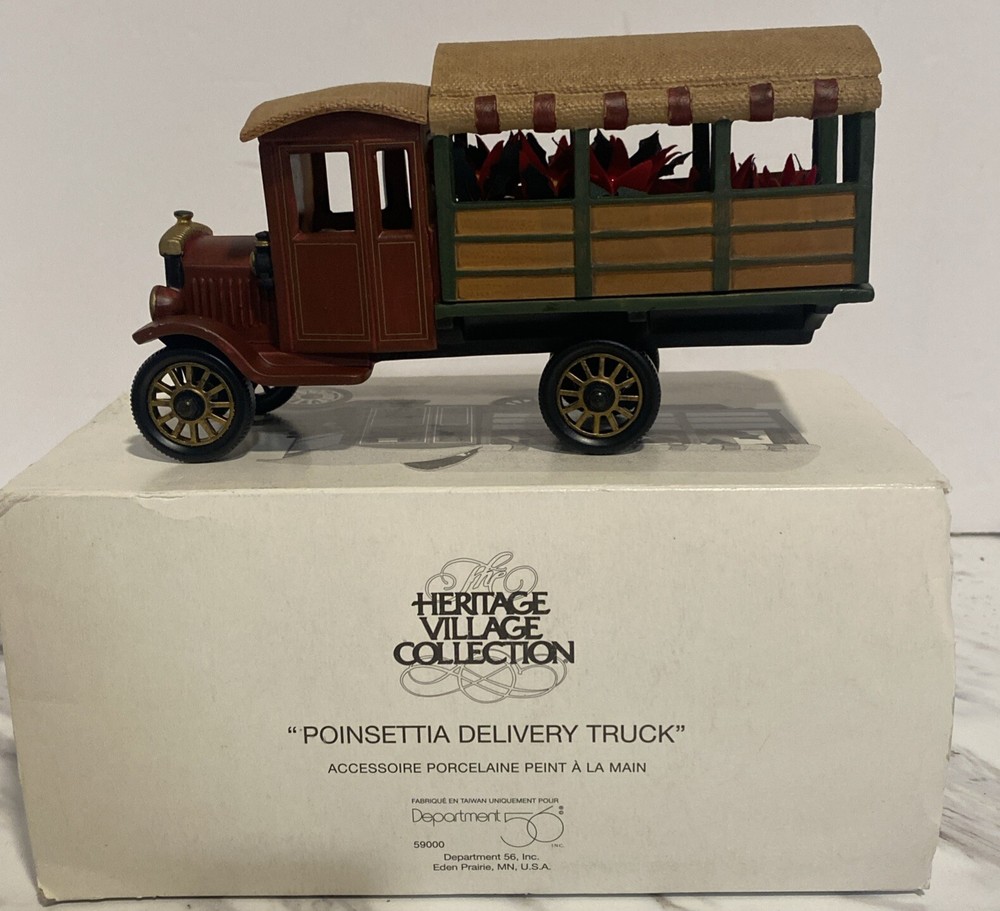 Department 56 Heritage Village Collection Poinsettia Delivery Truck 59000