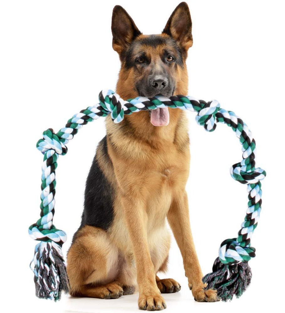 Giant Dog Rope Chew Toys for Extra Large Dogs - 42 Inch, 6 Knot Tough Benefit...