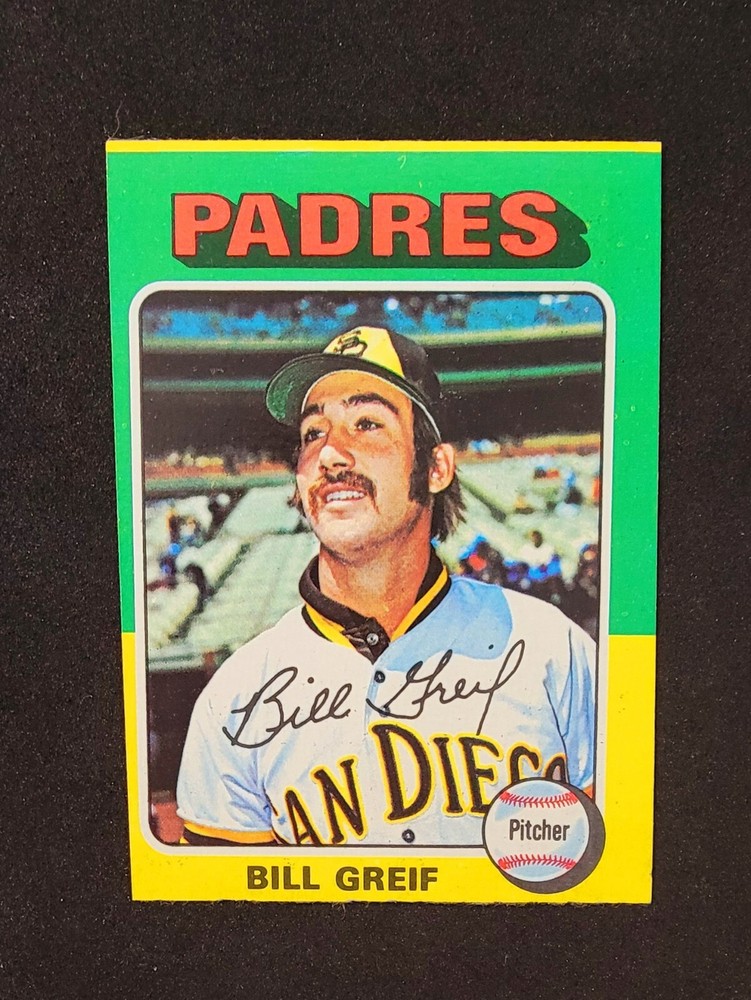 1975 Topps Mini #168 Bill Greif EXMT+ Padres