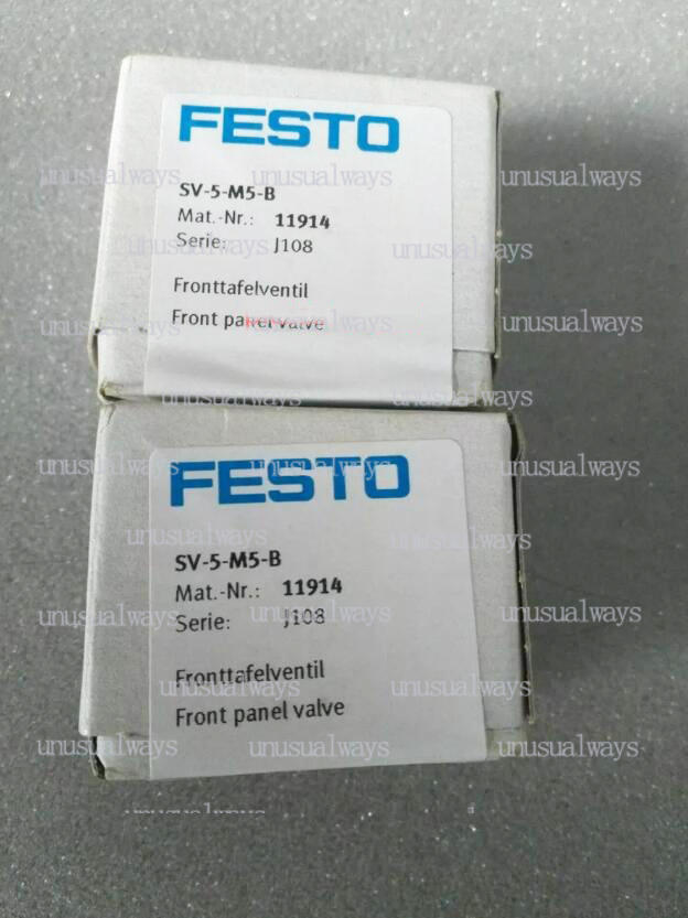 One FESTO SV-5-M5-B 11914 Front Panel Valve New