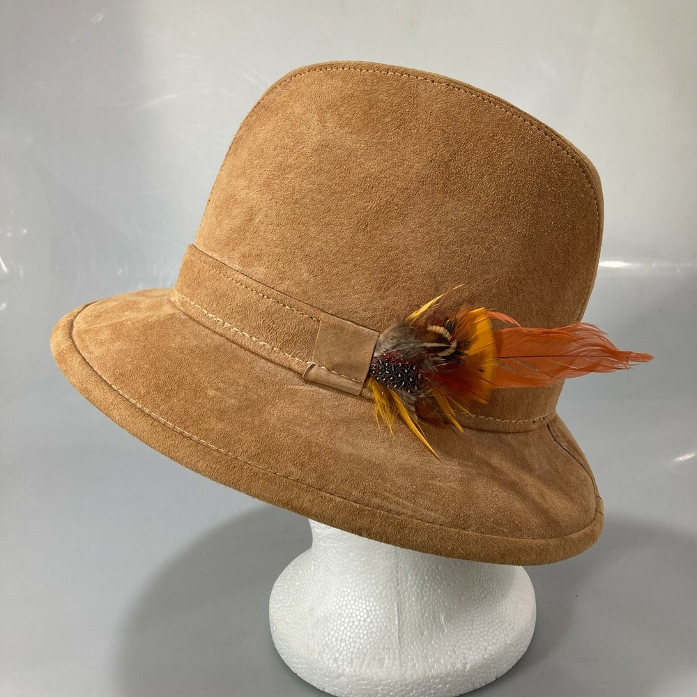 Henschel M 22-inch Camel Tan Suede Fedora Hat Handcrafted in USA