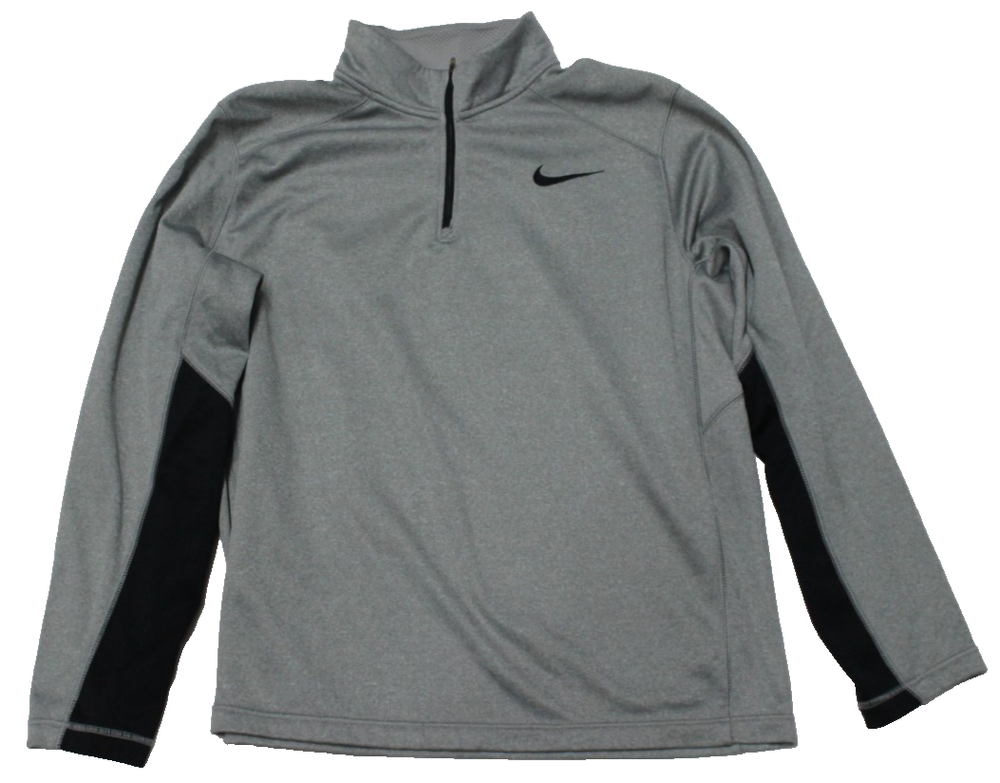 Nike Therma-Fit Men's 1/4 Zip Up Pullover Size XL Gray Black Long Sleeve Golf