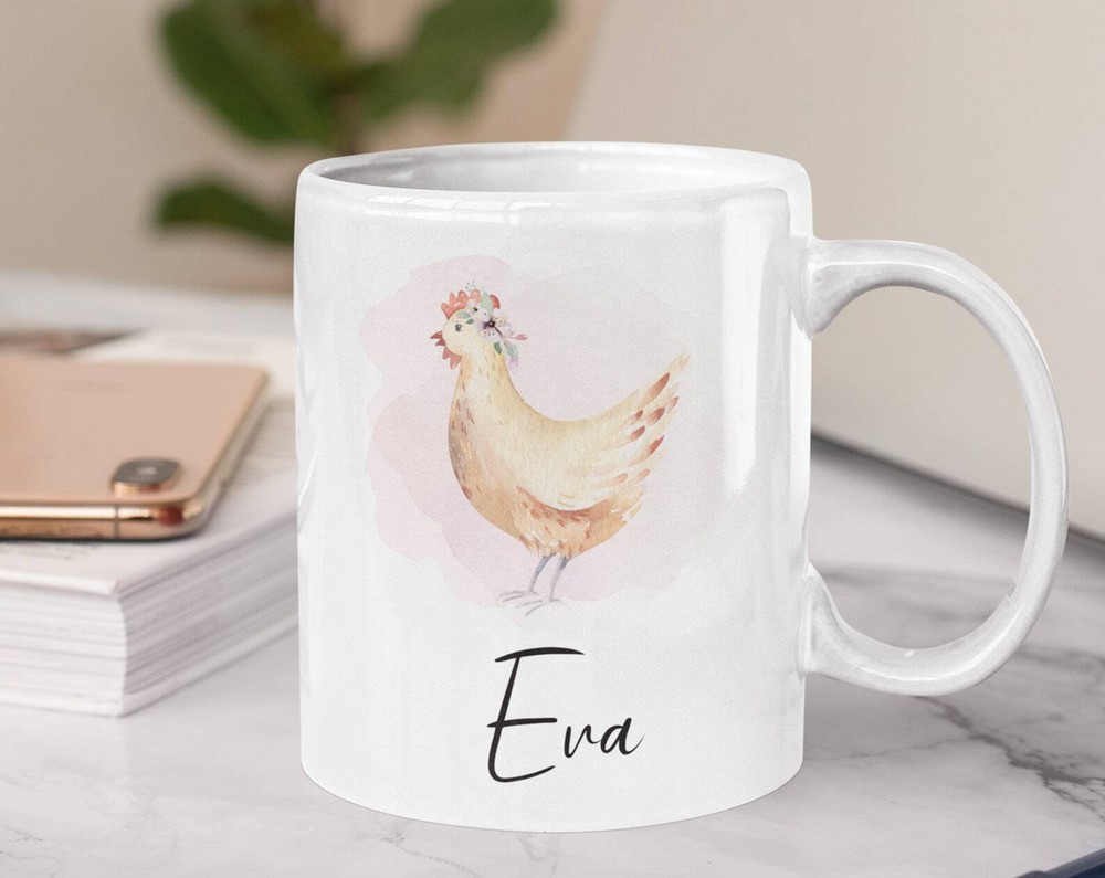 Personalized Chicken Mug Chicken Gifts Chicken Gift For Her Cute Chicken Cup