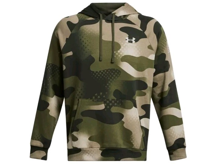 Under Armour 1379211 Mens UA Freedom Rival Fleece Amp Hoodie Hooded Sweatshirt L
