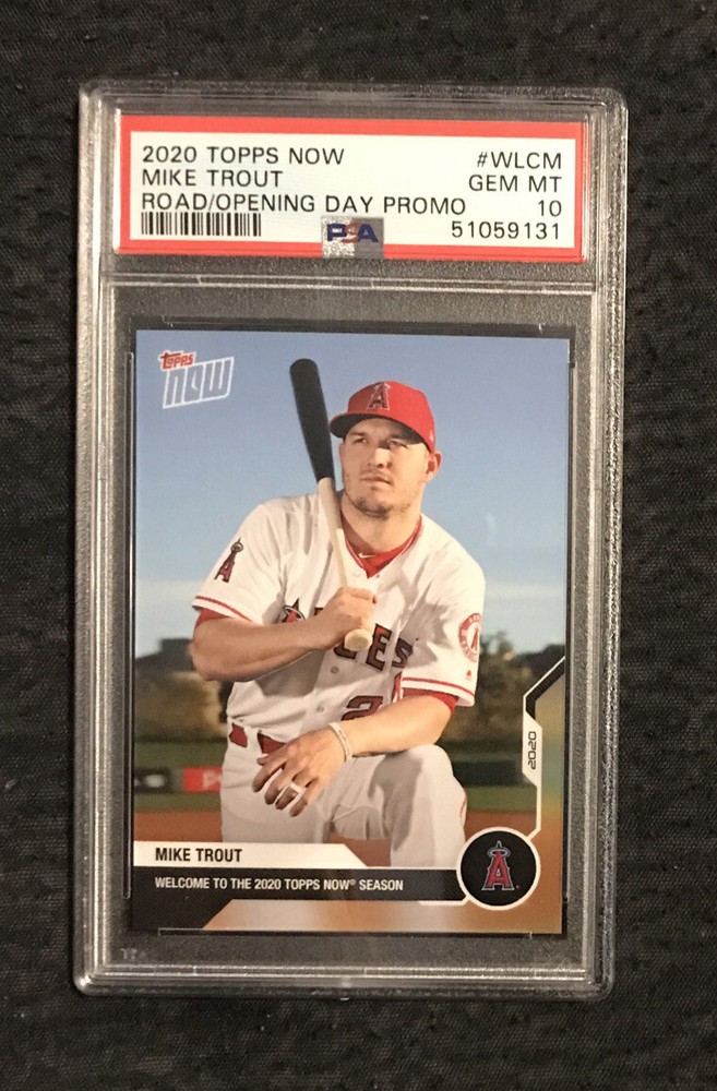 2020 Topps Now Road to Opening Day Mike Trout #WLCM PSA 10 GEM MT Promo Coupon-image