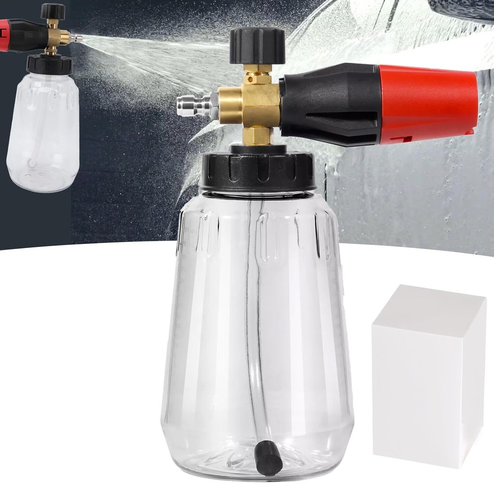 Snow Foam Lance Cannon Soap Bottle Sprayer Pressure Washer Gun Car Wash 1/4