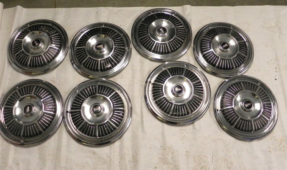 1965 Plymouth 14-inch vintage hubcap wheel covers lot of 8 original used