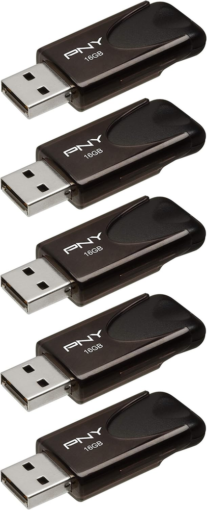 16GB Attaché 4 USB 2.0 Flash Drive 5-Pack Bundle