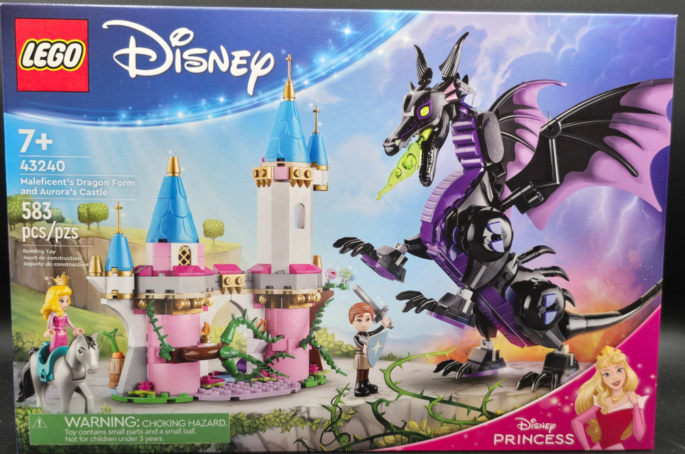 LEGO Disney Maleficent’s Dragon Form & Aurora's Castle Set 43240 - New/Sealed