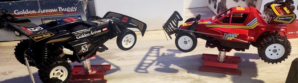 RADIO SHACK RED ARROW & GOLDEN ARROW..RC BUGGY..RARE ..VINTAGE.