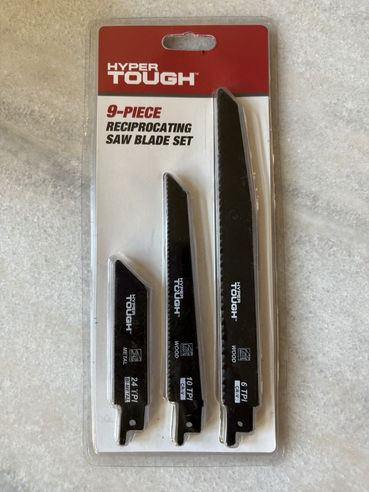 Hyper Tough 9 Piece Reciprocating Saw Blade Set, New Never Used