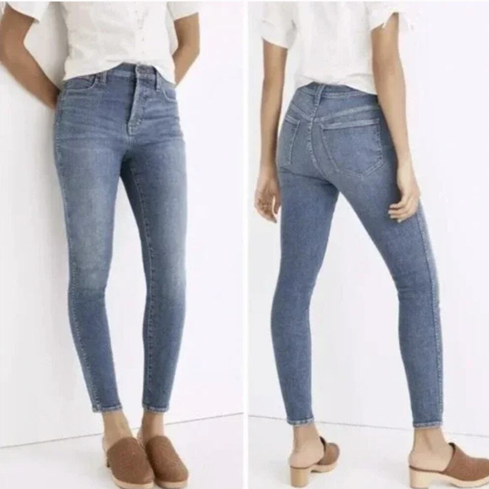 Madewell 10-Inch High-Rise Skinny Crop Jeans Bradfield Wash Size 27