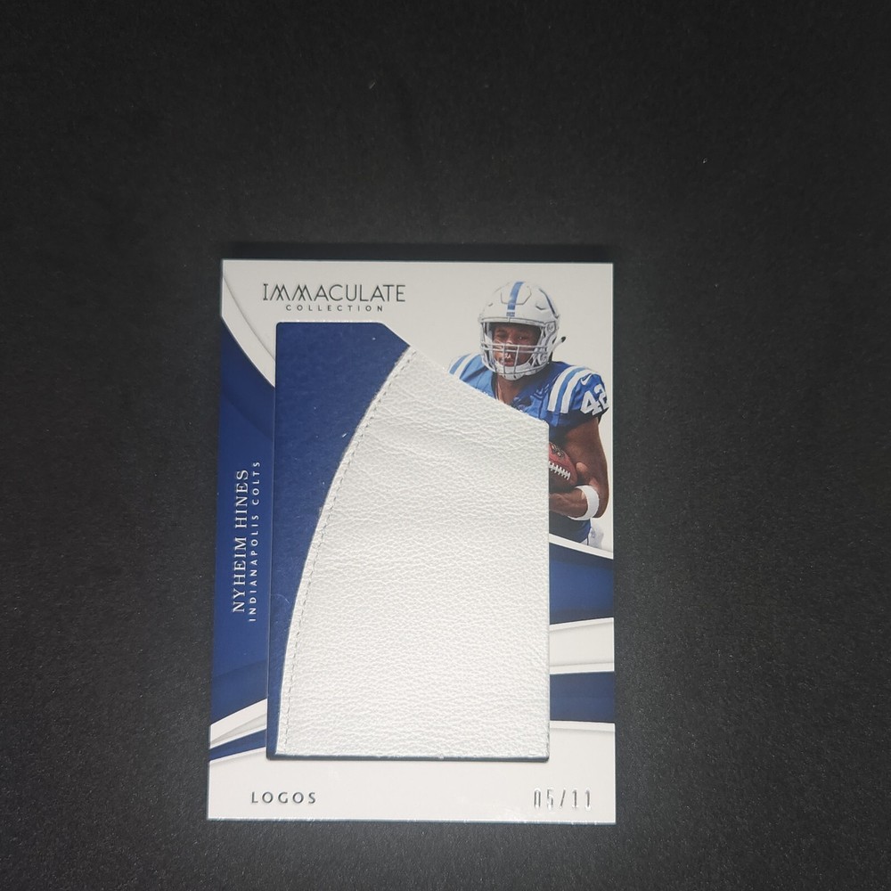 2018 Panini Immaculate Jumbo Logos Nyheim Hines Rookie RC 5/11 #IM-26