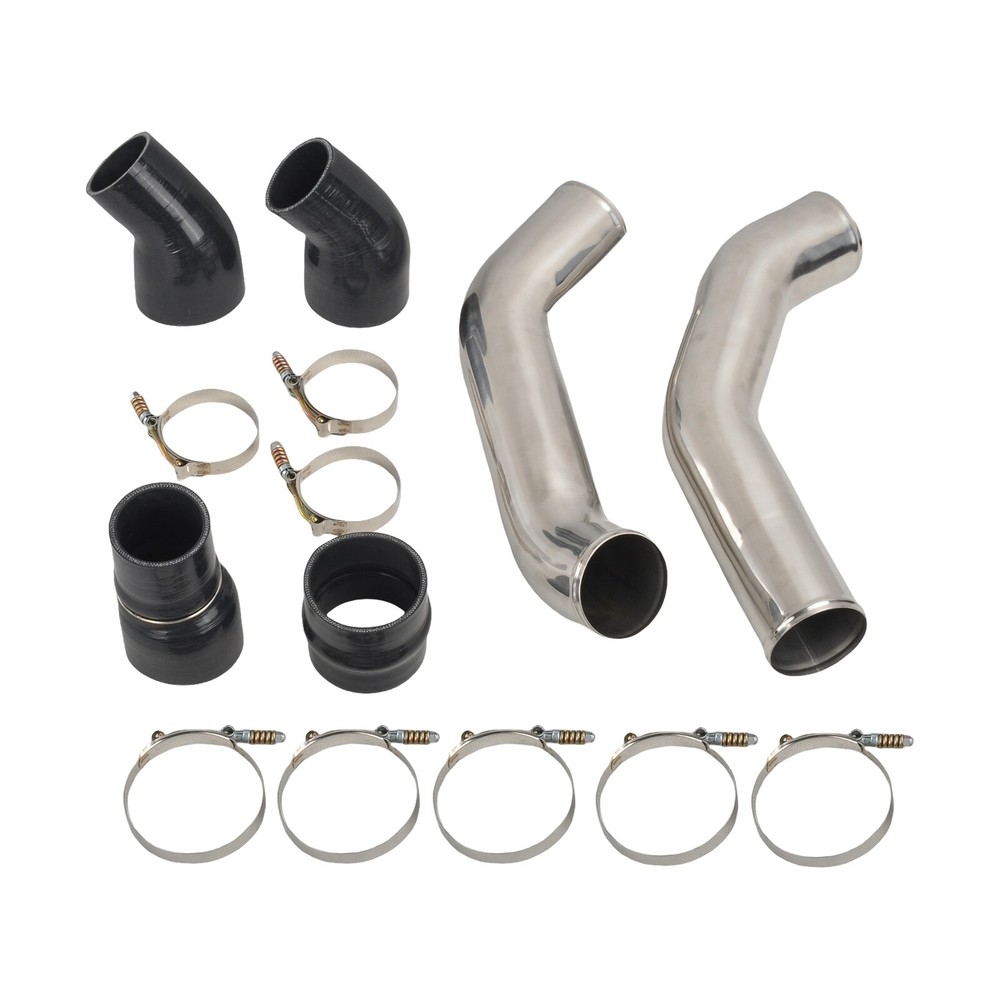 Polished Stainless Steel Intercooler Pipe Boot Kit for 13-18 Ram 6.7L Cummins Diesel