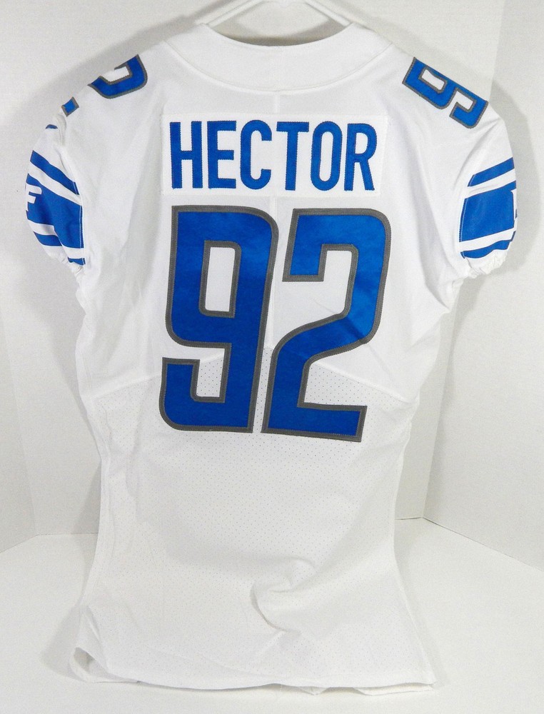 2019 Detroit Lions Bruce Hector #92 Game Issued White Jersey 44 DP56676