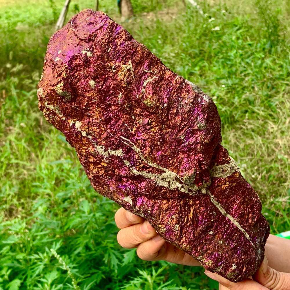 5.3LB Natural Colorful Chalcopyrite Calci Crystal ClustRare Mineral Specimen