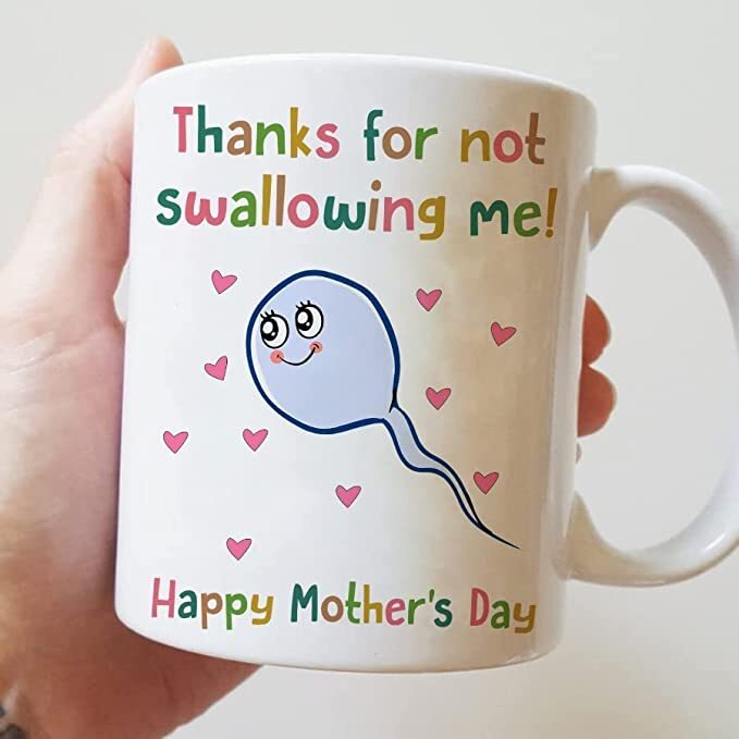 Personalized Mom Mug Thanks For Not Swallowing Me Happy Mothers Day Funny Custom